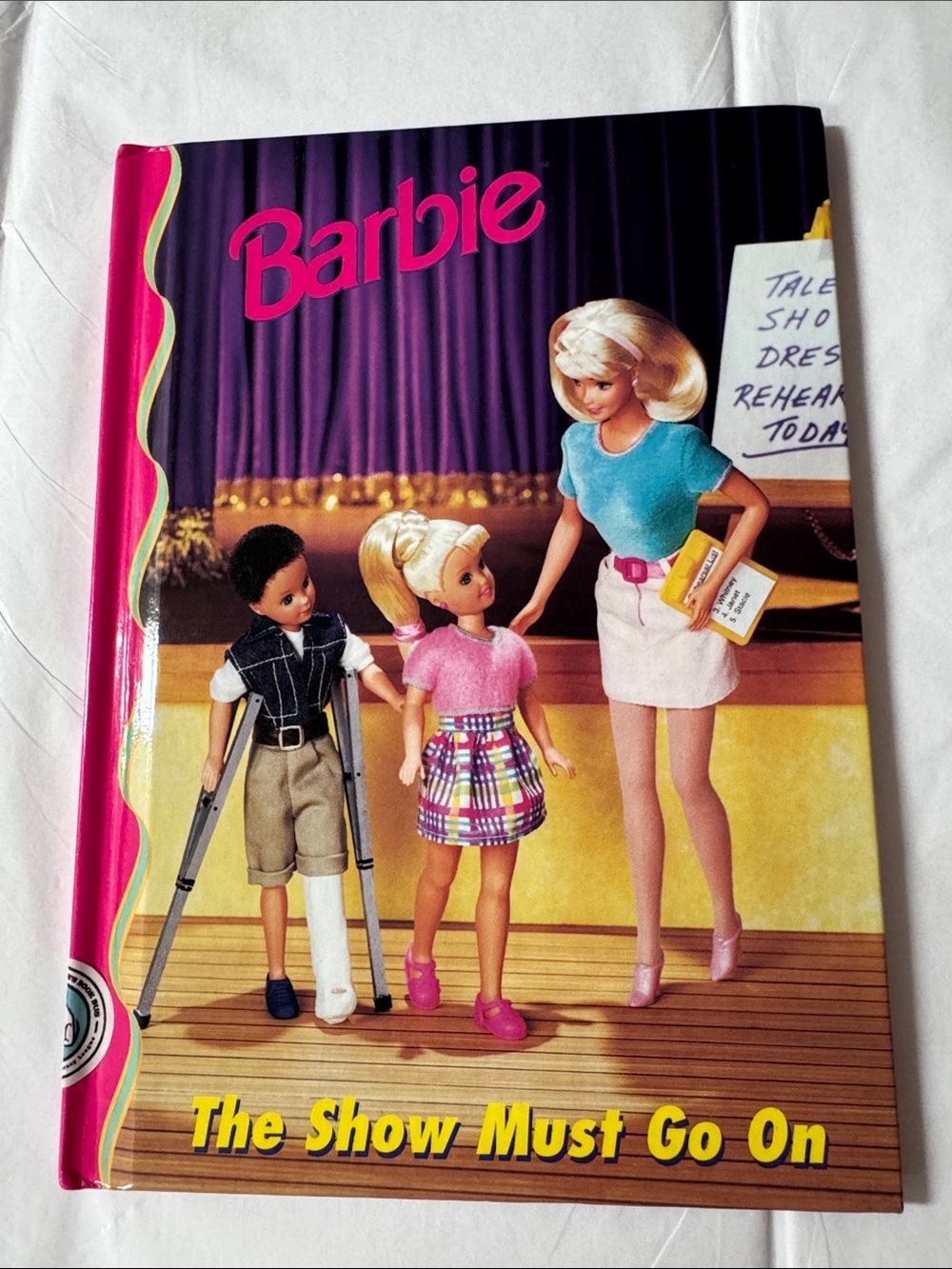 Barbie; 1998 vintage hardcover book ; the show must go on ! Excellent condition